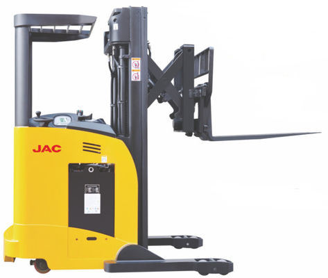 Single Scissor Sit Down Reach Truck Forklift 1.8 Ton Capacity High Speed Lifting