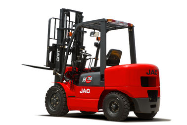 Chiny 3 ton JAC Diesel wózek widłowy Wysokość podnoszenia 3M - 6M silnik Isuzu czerwony kolor fabryka